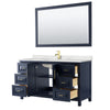 Custom image for Dark Blue with Brushed Gold Trim / Giotto Quartz / 58