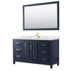 Custom image for Dark Blue with Brushed Gold Trim / Giotto Quartz / 58