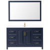 Custom image for Dark Blue with Brushed Gold Trim / White Cultured Marble / 58