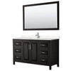 Custom image for Dark Espresso with Polished Chrome Trim / Carrara Cultured Marble / 58