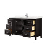 Custom image for Dark Espresso with Polished Chrome Trim / Carrara Cultured Marble / No Mirror