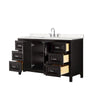 Custom image for Dark Espresso with Polished Chrome Trim / Carrara Cultured Marble / No Mirror