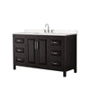 Custom image for Dark Espresso with Polished Chrome Trim / Carrara Cultured Marble / No Mirror