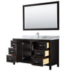 Custom image for Dark Espresso with Polished Chrome Trim / White Carrara Marble / 58