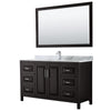 Custom image for Dark Espresso with Polished Chrome Trim / White Carrara Marble / 58