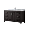 Custom image for Dark Espresso with Polished Chrome Trim / White Carrara Marble / No Mirror