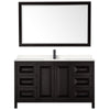 Custom image for Dark Espresso with Matte Black Trim / Carrara Cultured Marble / 58