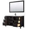 Custom image for Dark Espresso with Matte Black Trim / Carrara Cultured Marble / 58
