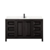 Custom image for Dark Espresso with Matte Black Trim / Carrara Cultured Marble / No Mirror