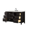 Custom image for Dark Espresso with Matte Black Trim / Carrara Cultured Marble / No Mirror