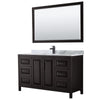 Custom image for Dark Espresso with Matte Black Trim / White Carrara Marble / 58