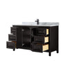 Custom image for Dark Espresso with Matte Black Trim / White Carrara Marble / No Mirror