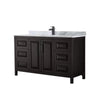 Custom image for Dark Espresso with Matte Black Trim / White Carrara Marble / No Mirror