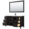 Custom image for Dark Espresso with Matte Black Trim / White Cultured Marble / 58