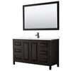 Custom image for Dark Espresso with Matte Black Trim / White Cultured Marble / 58