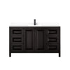Custom image for Dark Espresso with Matte Black Trim / White Cultured Marble / No Mirror