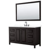 Custom image for Dark Espresso with Matte Black Trim / White Cultured Marble / 58