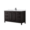 Custom image for Dark Espresso with Matte Black Trim / White Quartz / No Mirror