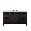 Custom image for Dark Espresso with Matte Black Trim / White Quartz / No Mirror