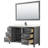 Custom image for Dark Gray with Matte Black Trim / Carrara Cultured Marble / 58