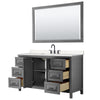 Custom image for Dark Gray with Matte Black Trim / Carrara Cultured Marble / 58