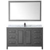 Custom image for Dark Gray with Matte Black Trim / White Carrara Marble / 58