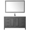 Custom image for Dark Gray with Matte Black Trim / White Cultured Marble / 58