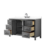 Custom image for Dark Gray with Matte Black Trim / White Cultured Marble / No Mirror
