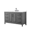 Custom image for Dark Gray with Matte Black Trim / White Cultured Marble / No Mirror