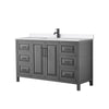 Custom image for Dark Gray with Matte Black Trim / White Quartz / No Mirror