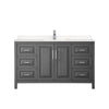 Custom image for Dark Gray with Polished Chrome Trim / Carrara Cultured Marble / No Mirror