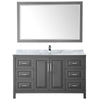 Custom image for Dark Gray with Polished Chrome Trim / White Carrara Marble / 58