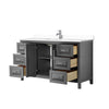 Custom image for Dark Gray with Polished Chrome Trim / White Cultured Marble / No Mirror