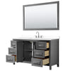 Custom image for Dark Gray with Polished Chrome Trim / White Cultured Marble / 58