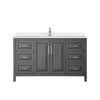 Custom image for Dark Gray with Polished Chrome Trim / White Quartz / No Mirror