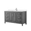 Custom image for Dark Gray with Polished Chrome Trim / White Quartz / No Mirror