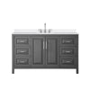 Custom image for Dark Gray with Polished Chrome Trim / White Quartz / No Mirror