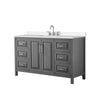 Custom image for Dark Gray with Polished Chrome Trim / White Quartz / No Mirror