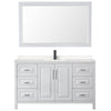 Custom image for White with Matte Black Trim / Carrara Cultured Marble / 58