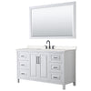Custom image for White with Matte Black Trim / Carrara Cultured Marble / 58