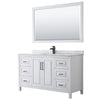 Custom image for White with Matte Black Trim / White Carrara Marble / 58