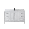 Custom image for White with Matte Black Trim / White Carrara Marble / No Mirror