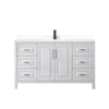 Custom image for White with Matte Black Trim / White Cultured Marble / No Mirror