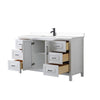 Custom image for White with Matte Black Trim / White Cultured Marble / No Mirror
