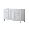 Custom image for White with Brushed Gold Trim / No Mirror