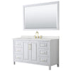 Custom image for White with Brushed Gold Trim / Giotto Quartz / 58