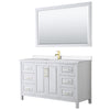 Custom image for White with Brushed Gold Trim / White Quartz / 58