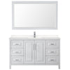 Custom image for White with Polished Chrome Trim / Carrara Cultured Marble / 58