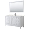 Custom image for White with Polished Chrome Trim / Carrara Cultured Marble / 58
