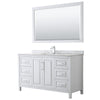 Custom image for White with Polished Chrome Trim / White Carrara Marble / 58